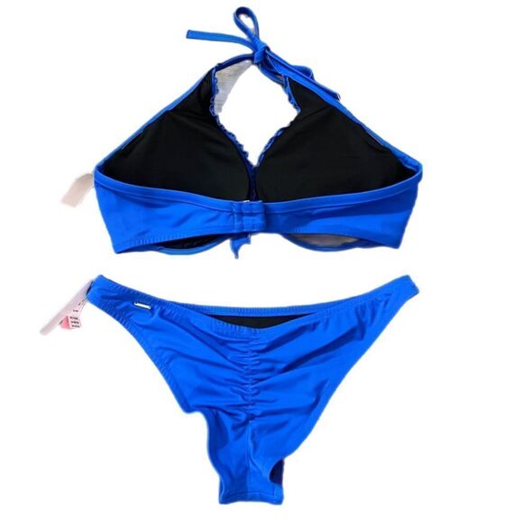 Victorias Secret Swim Capri Ruffle Bikini top Removable Push Up & Bottom Set - Picture 3 of 5